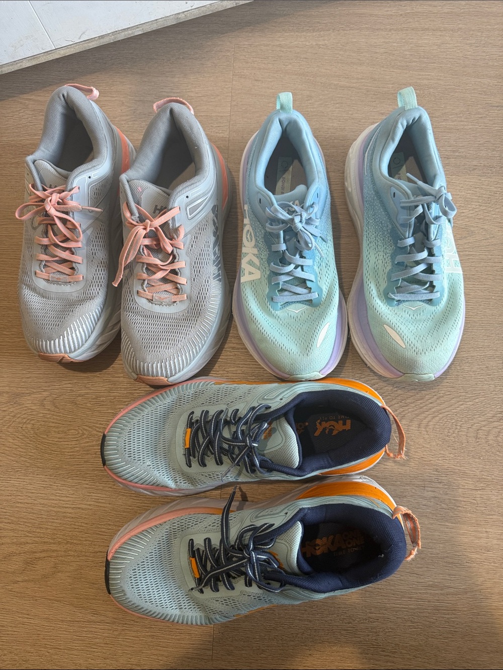Hoka Kids Pastel Blue and Gray Sneakers Pack